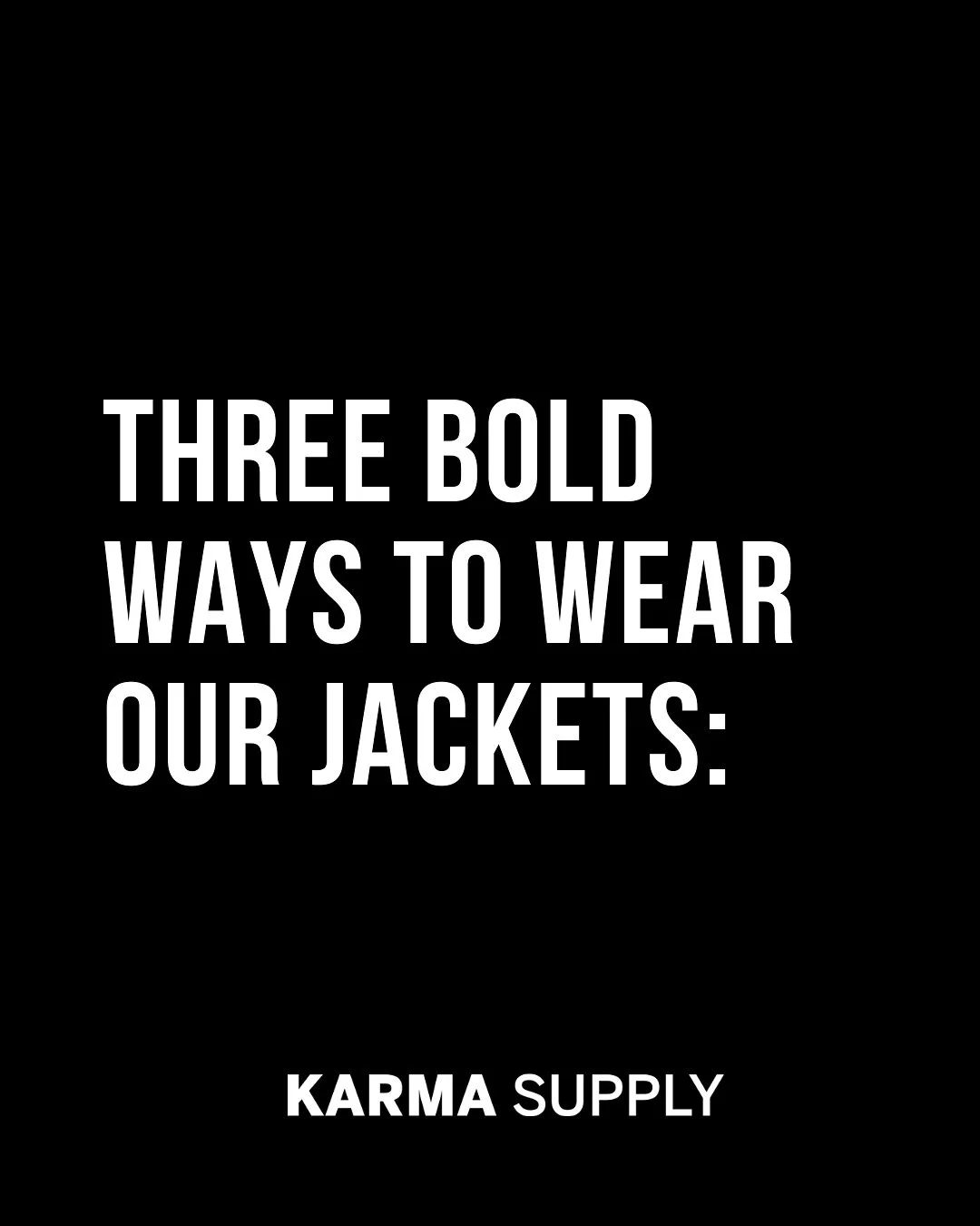 Swipe for Inspo 😘 1, 2, 3 WAYS TO WEAR OUR JACKETS 🖤 gibt&lsquo;s im Kali-, Cobra- und Warrior-Design! 🙌

&mdash;&mdash;&mdash;

👉&nbsp;@karma_supply&nbsp;🖤 Yoga-Matten, Praxis-Supplies &amp; Bold Sports/Street-Wear 📍ONLINE &amp; OFFLINE IN 107