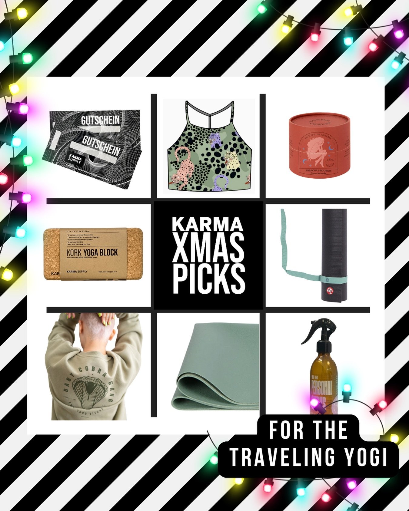 FOR THE TRAVELING YOGI 😍 Geschenke-Inspo PART THREE! 🖤 all you need to take your practice with you! 🌍 

&mdash;&mdash;&mdash;

@karma_supply 🖤 Yoga-Matten, Praxis-Supplies &amp; Bold Sports/Street-Wear 📍ONLINE &amp; OFFLINE IN 1070 VIENNA 💪 JOI