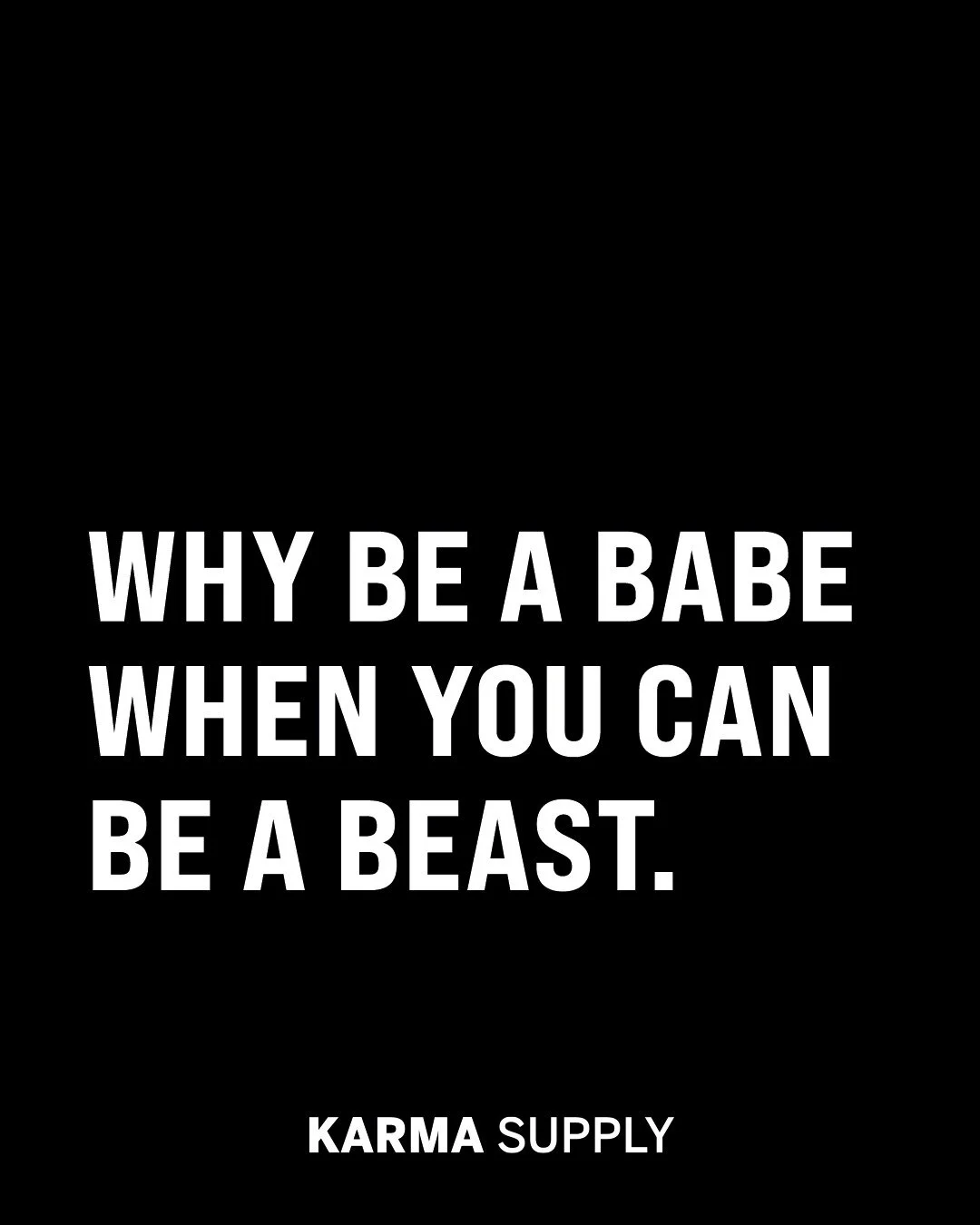 Why be a babe
when you can be a beast.

Hard core.
Happy spine.

If you&rsquo;ve done Pilates,
you know exactly what we mean.

Wer schon mal in einer Pilatesklasse war, wei&szlig;. 

#pilatesbeast
#karmasupply
#hardcorehappyspine
#pilatesstrong
#core