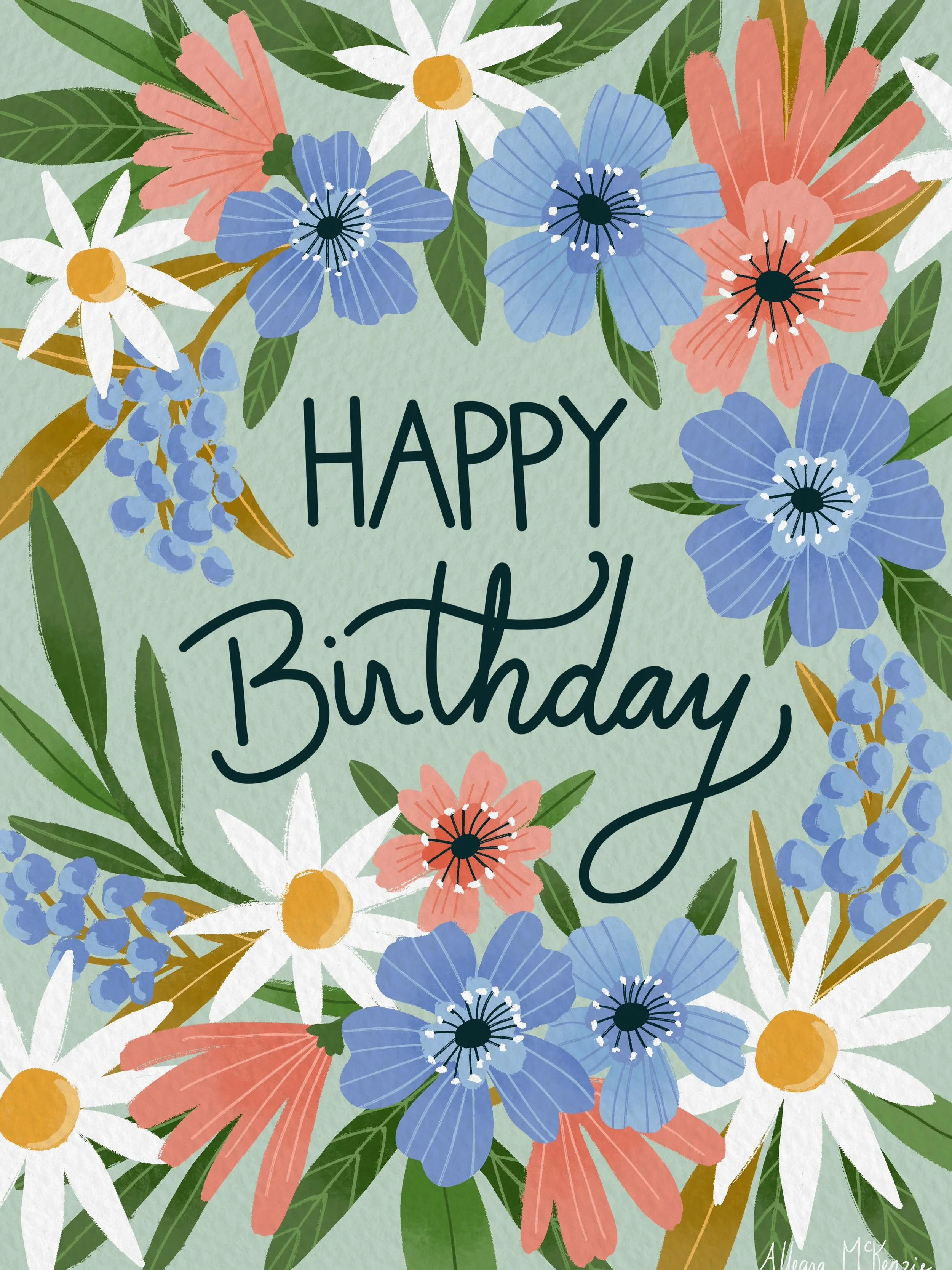 Here&rsquo;s my birthday card design for this week&rsquo;s #CreateWithCatCoq prompt. I created this design as part of a birthday collection in Cat&rsquo;s Art of Collections course (which I&rsquo;m LOVING). More of the collection coming soon!