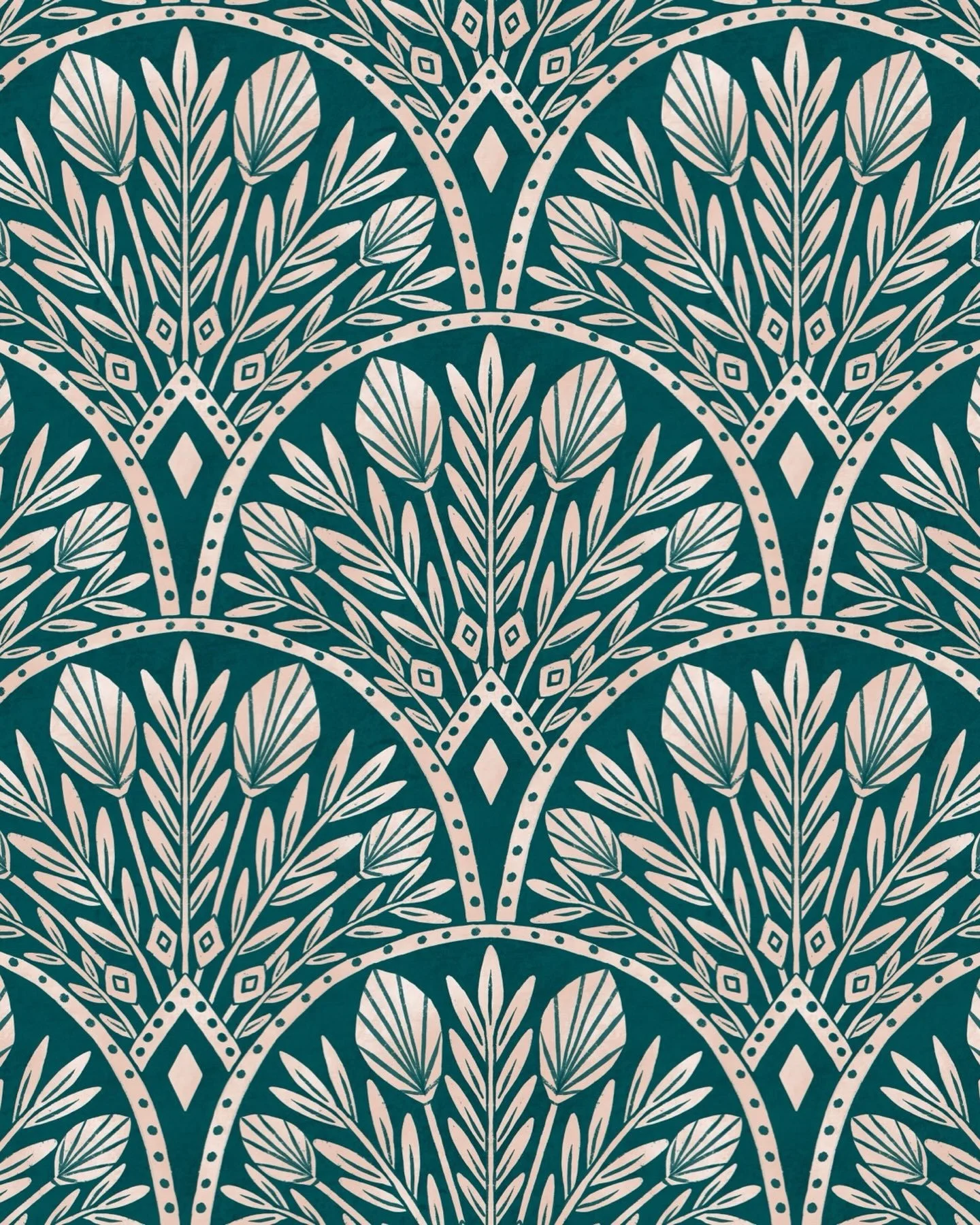 Good morning! For this week&rsquo;s #createwithcatcoq challenge, we&rsquo;re sharing scalloped patterns. Here&rsquo;s one of mine in an art deco style. Can you imagine this in Gatsby&rsquo;s house? The backdrop to some lavish party with flapper dress