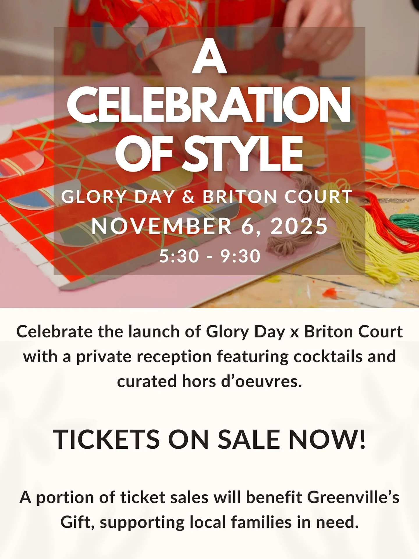 Thank you Glory Day & Briton Court for including us in this fun event! 🩵 Grab your tickets NOW! Link in bio.
✨Celebrate the launch of Glory Day x Briton Court with a private reception featuring cocktails and curated hors d’oeuvres. This