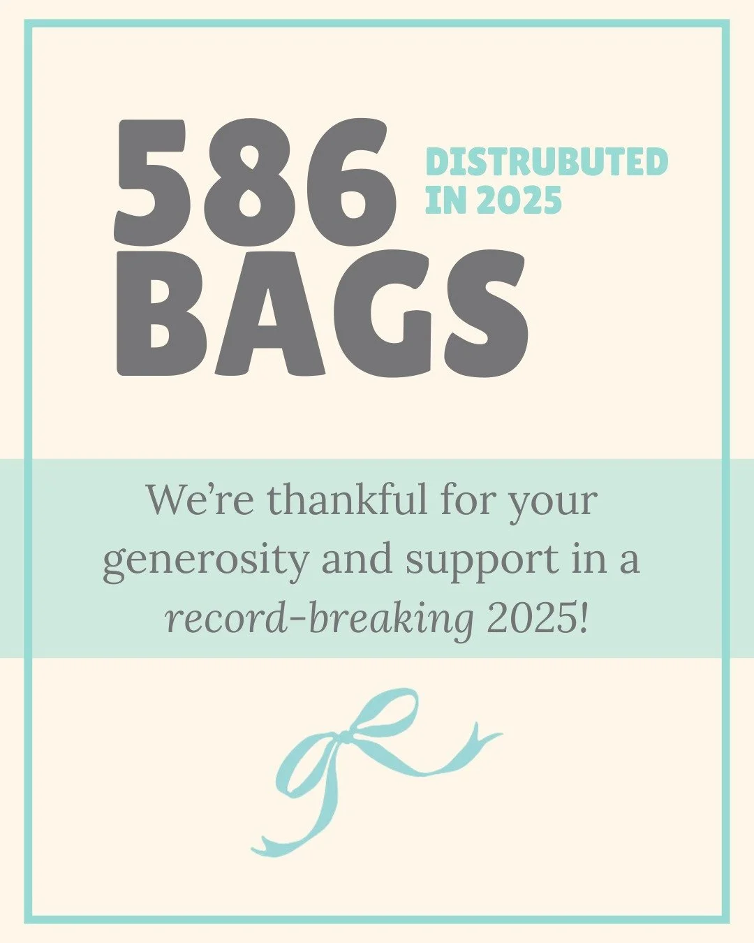 🎉 586 bags distributed in 2025! 🎉

This year marked a record-breaking milestone for Greenville Gift, and it wouldn&rsquo;t have been possible without our incredible community. Thank you for helping us make 2025 our biggest year yet 💚

Looking forw