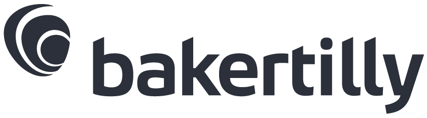 BakerTilly logo with circular design to the left of the company name in bold lowercase letters.