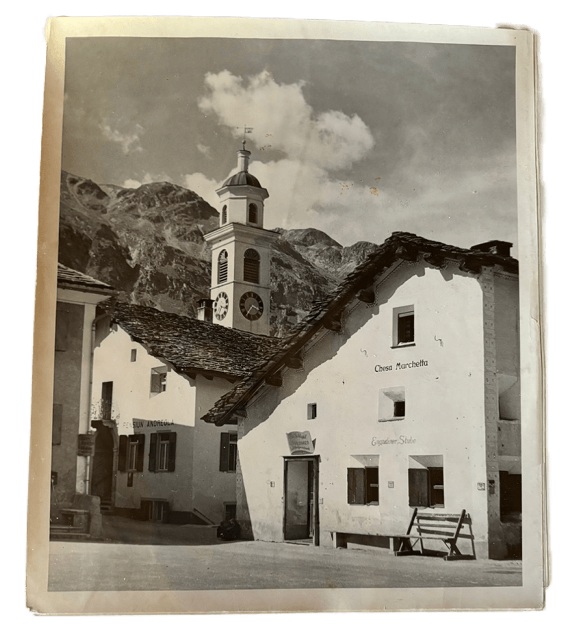Historic photo of Chesa Marchetta. Courtesy of Maria Godly