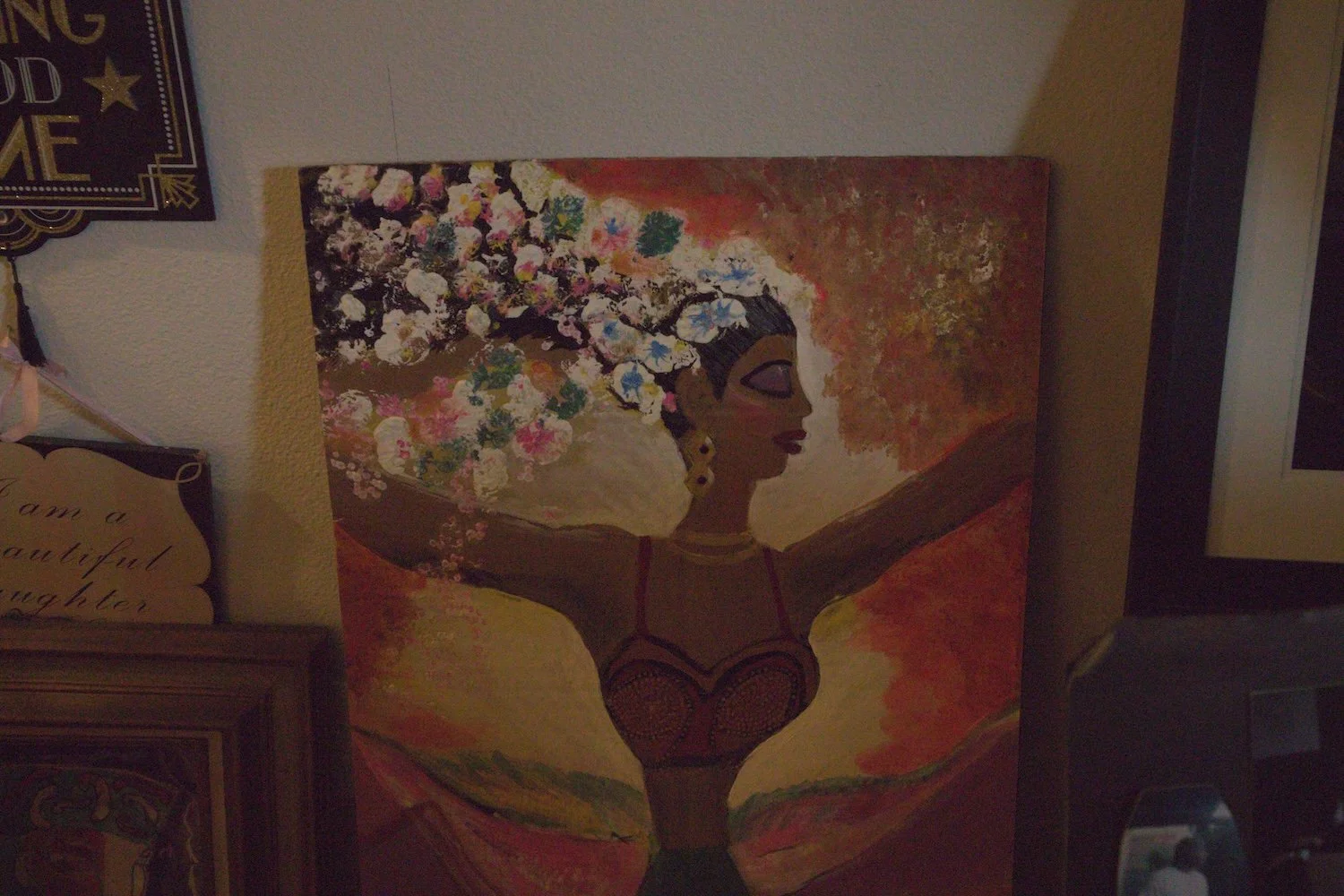 Cleo Jackson, painting, date unknown. Photographed in her home, Los Angeles. Photo: Cin Sibrian (2025)