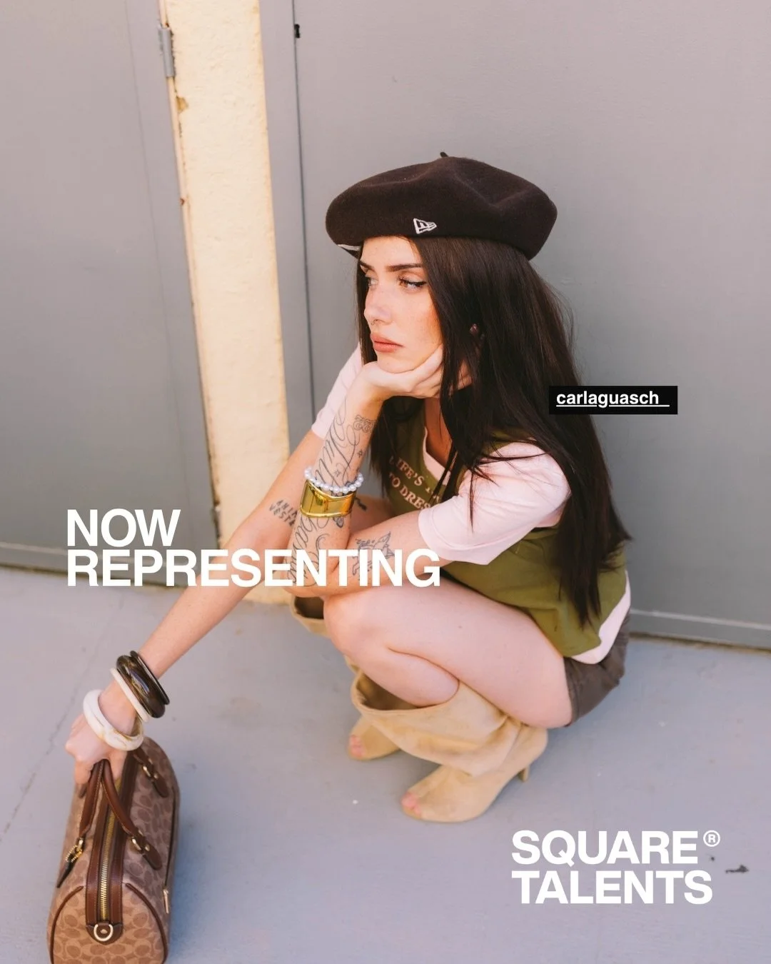 welcome to the fam @carlaguasch_ 🤍 #NewSquareTalent