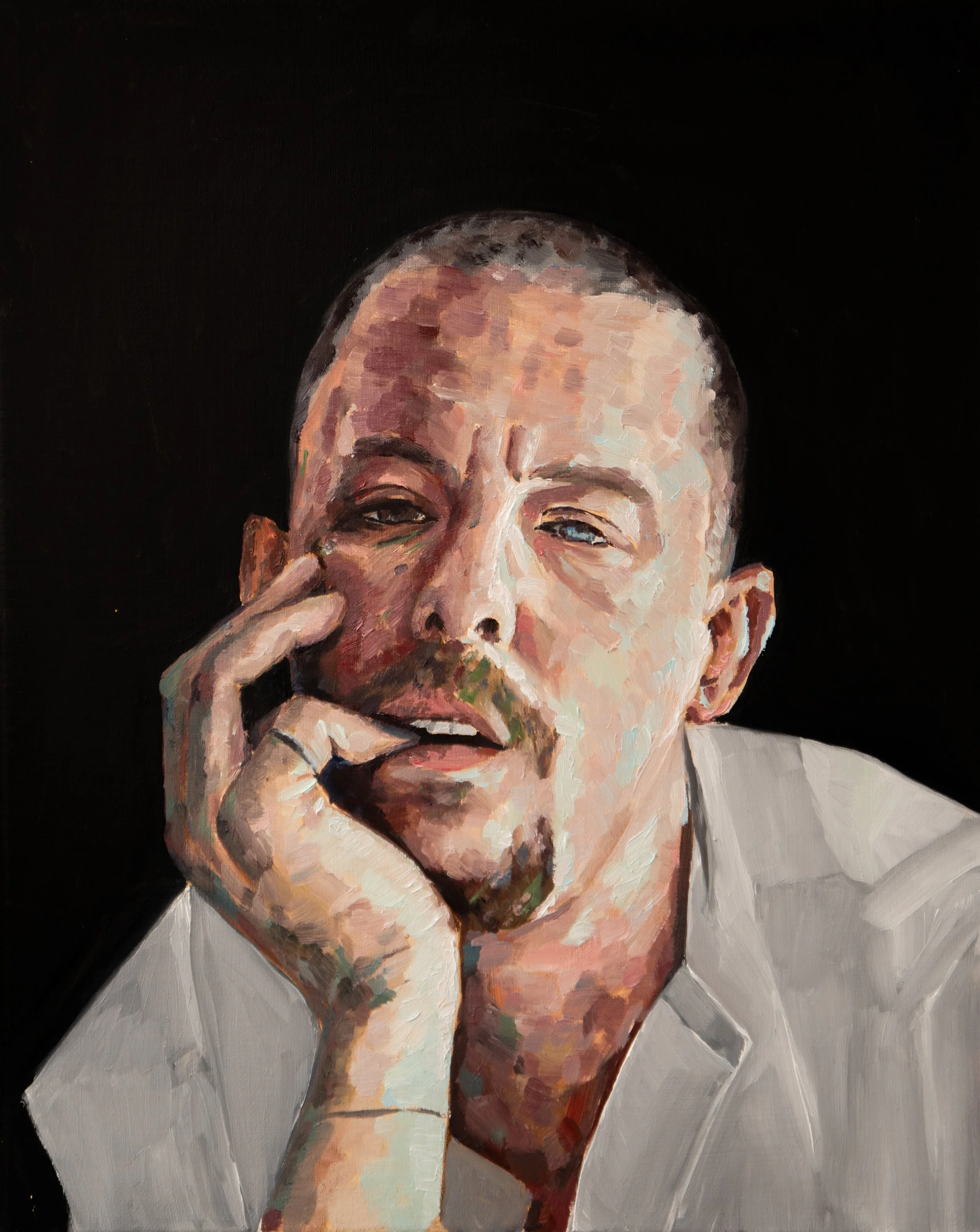 Alexander Mcqueen Portrait Artwork- Vogue Portugal by Gus Romano