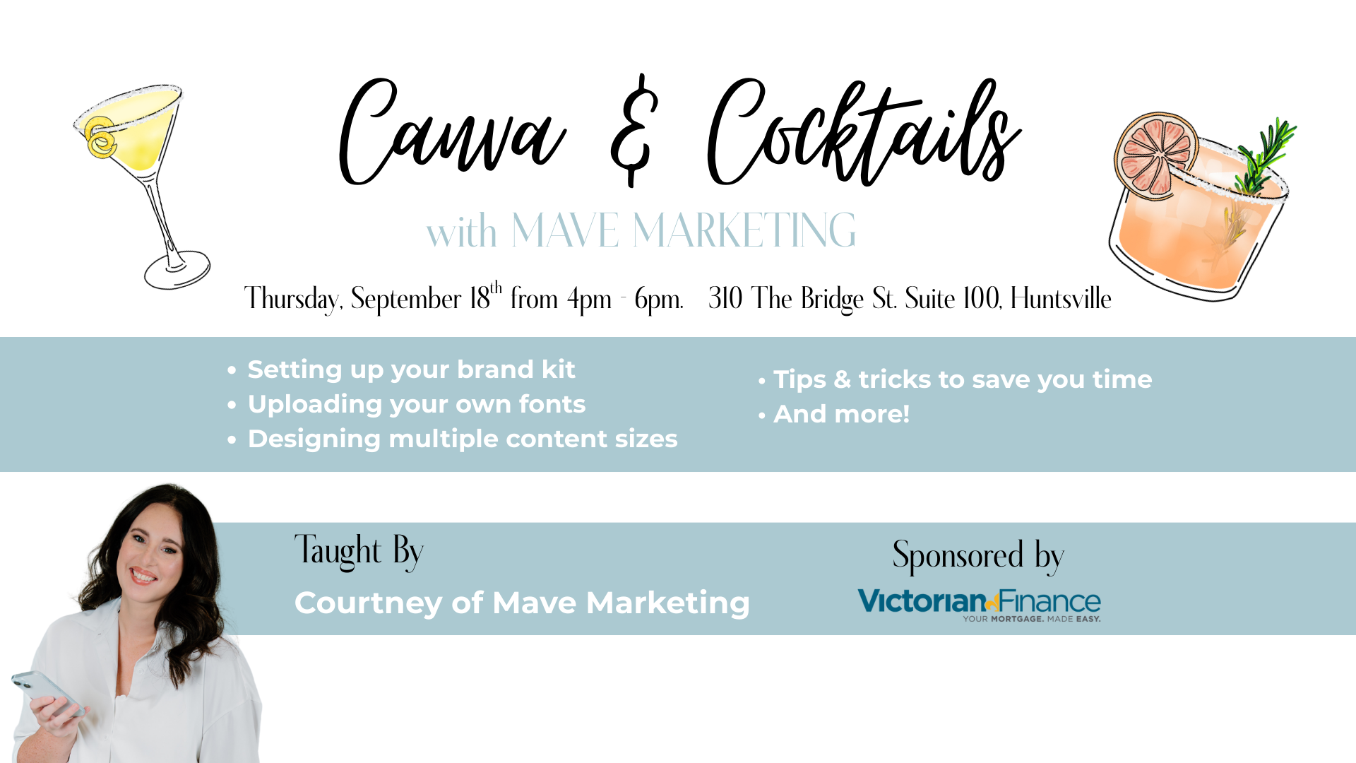 Canva & Cocktails Design: Workshop for Business Owners