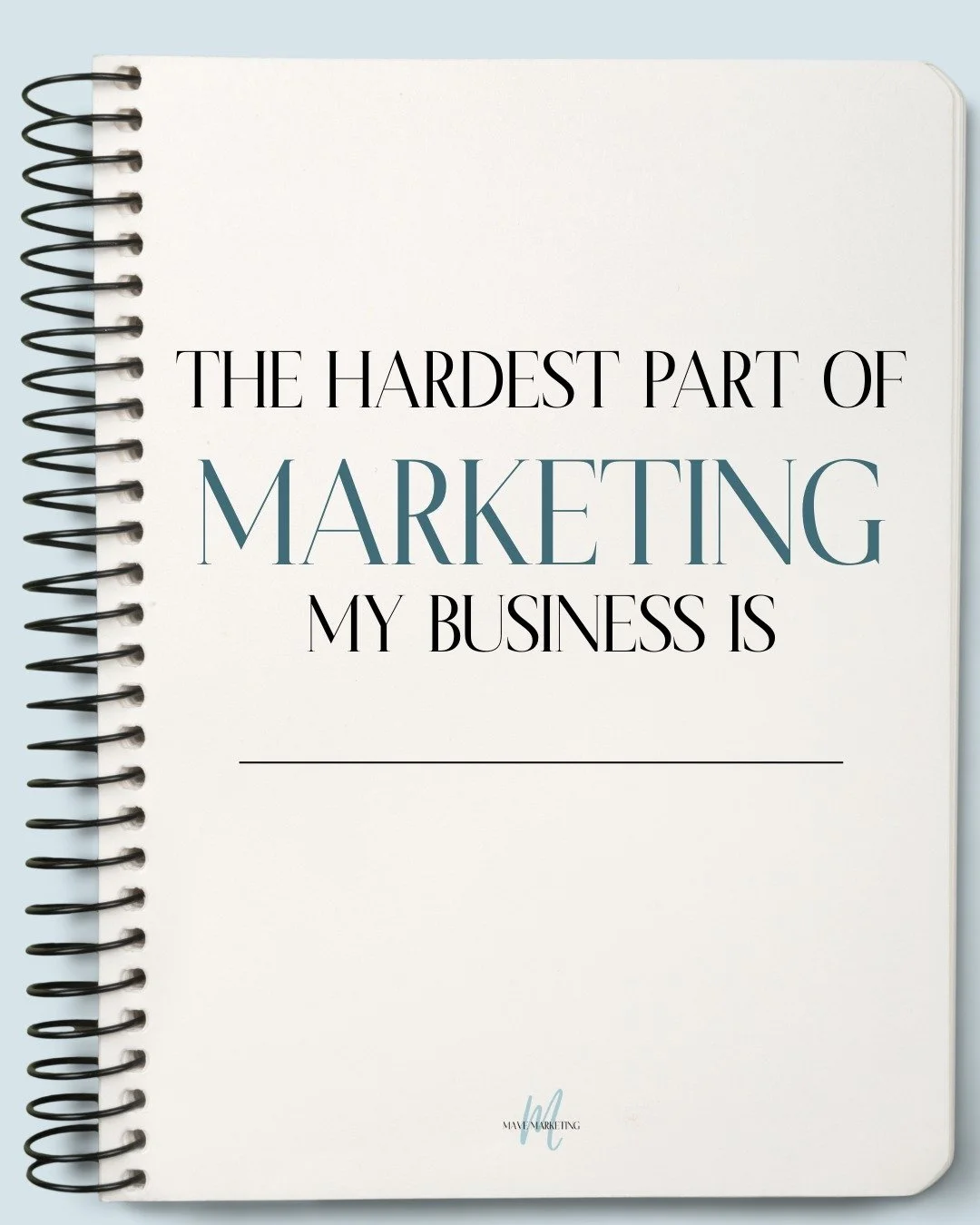 The hardest part of marketing my business is _____________.

For us? Honestly, it's staying consistent without burning out. Marketing isn't just about knowing what to do&mdash;it's about having the capacity to actually do it while running everything 