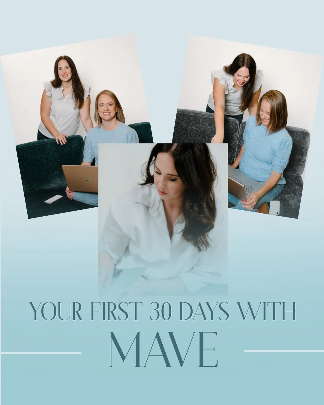 Starting something new can feel like a lot. So let's talk about what it actually looks like.

Your first 30 days with Mave aren't about doing everything at once. They're about doing the right thing first.

For some clients, that's branding &mdash; ge