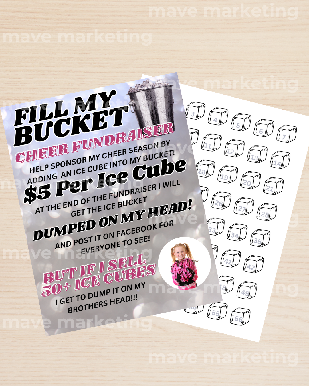 Ice Bucket Fundraiser - Canva Template