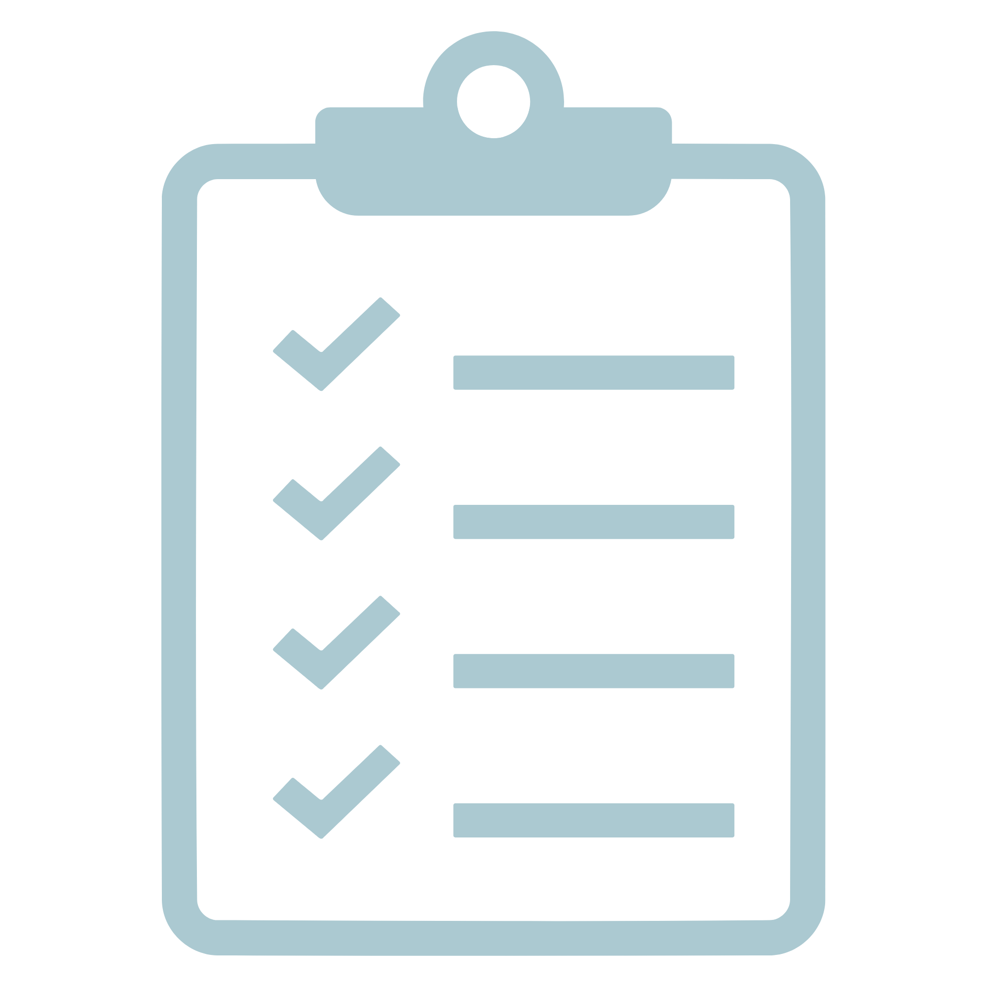 An icon of a clipboard with checkmarks.