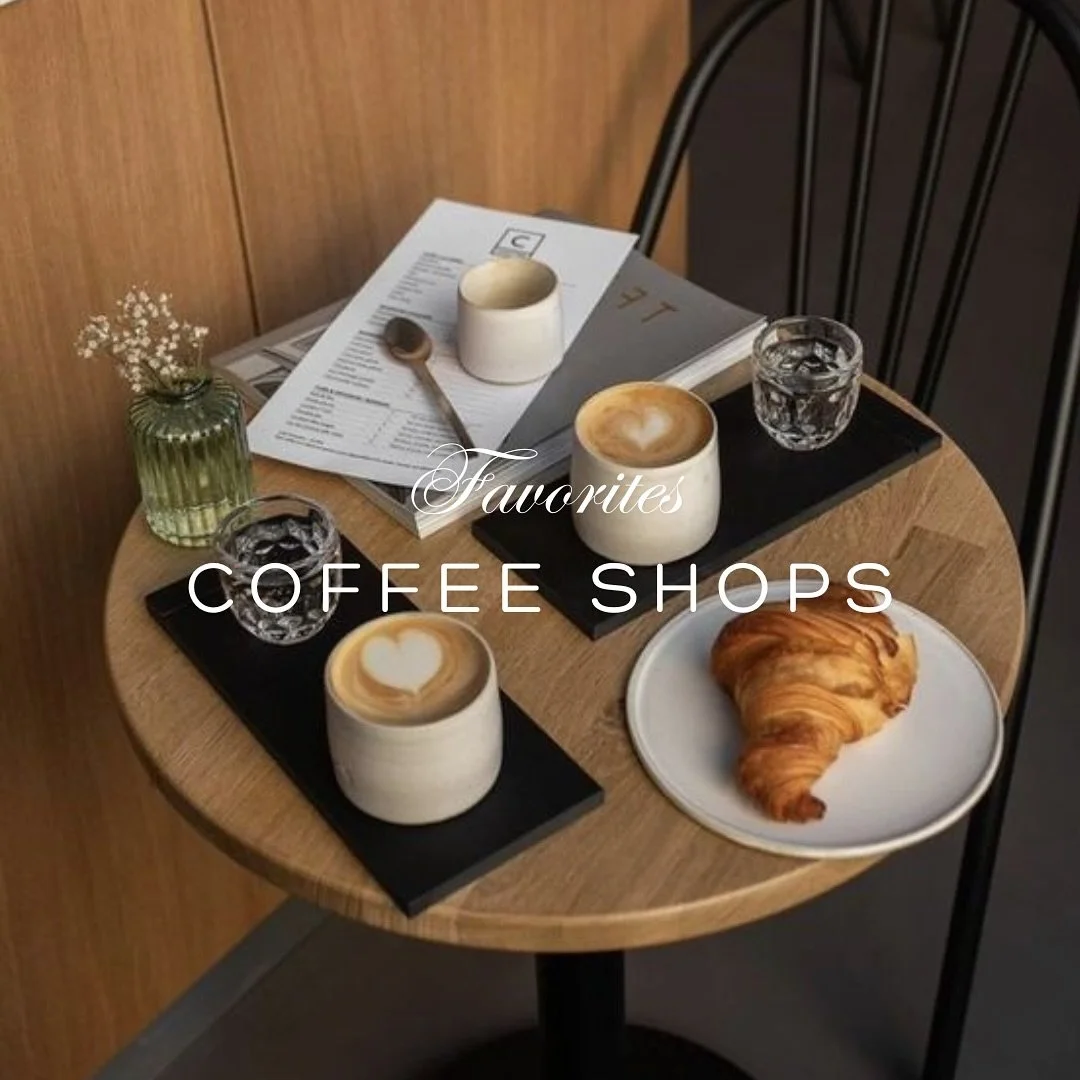 Saturday Favorites: Coffee Shops

The Mercato: @sorelle_chs 
The Daily: @thedailychs 
Harken Cafe: @harkencafe 
Brown Fox: @brownfoxcoffee 
Babas: @babascharleston