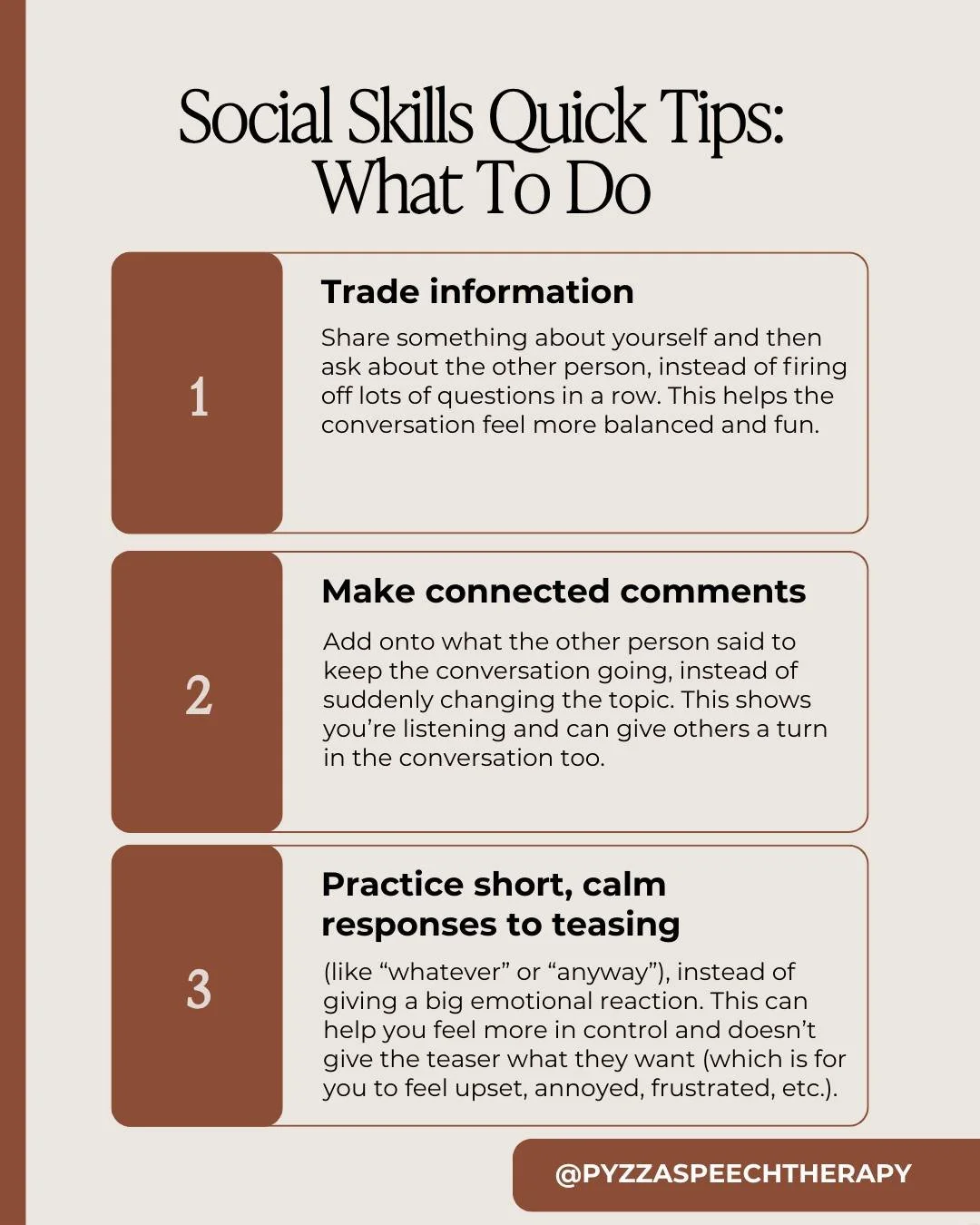 Little shifts can make a big difference in how our kids connect with others.

The truth is, most neurodivergent kids, teens, and young adults don&rsquo;t automatically pick up on strategies like trading information, making connected comments, or how 