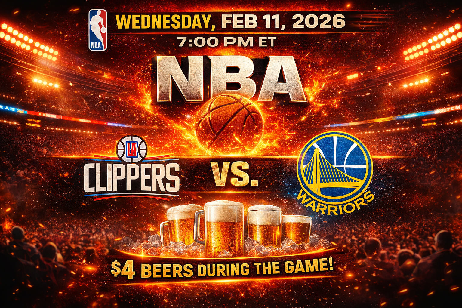 NBA Clippers vs. Warriors