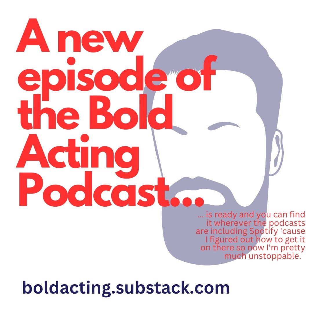 Sign up for free at boldacting.substack.com and get a weekly injection of encouragement. The creative life is harder than ever. That's why we have to reframe what it means. We can't give up now. The world needs artists more than ever. #torontoactors