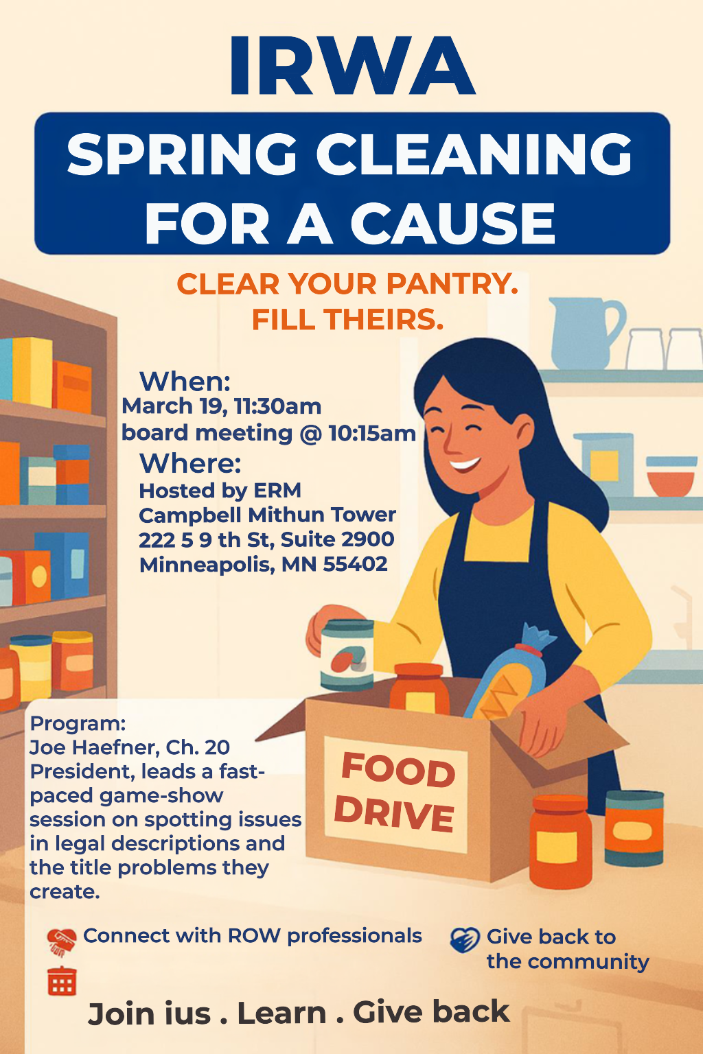 Spring Cleaning for a Cause - March Meeting