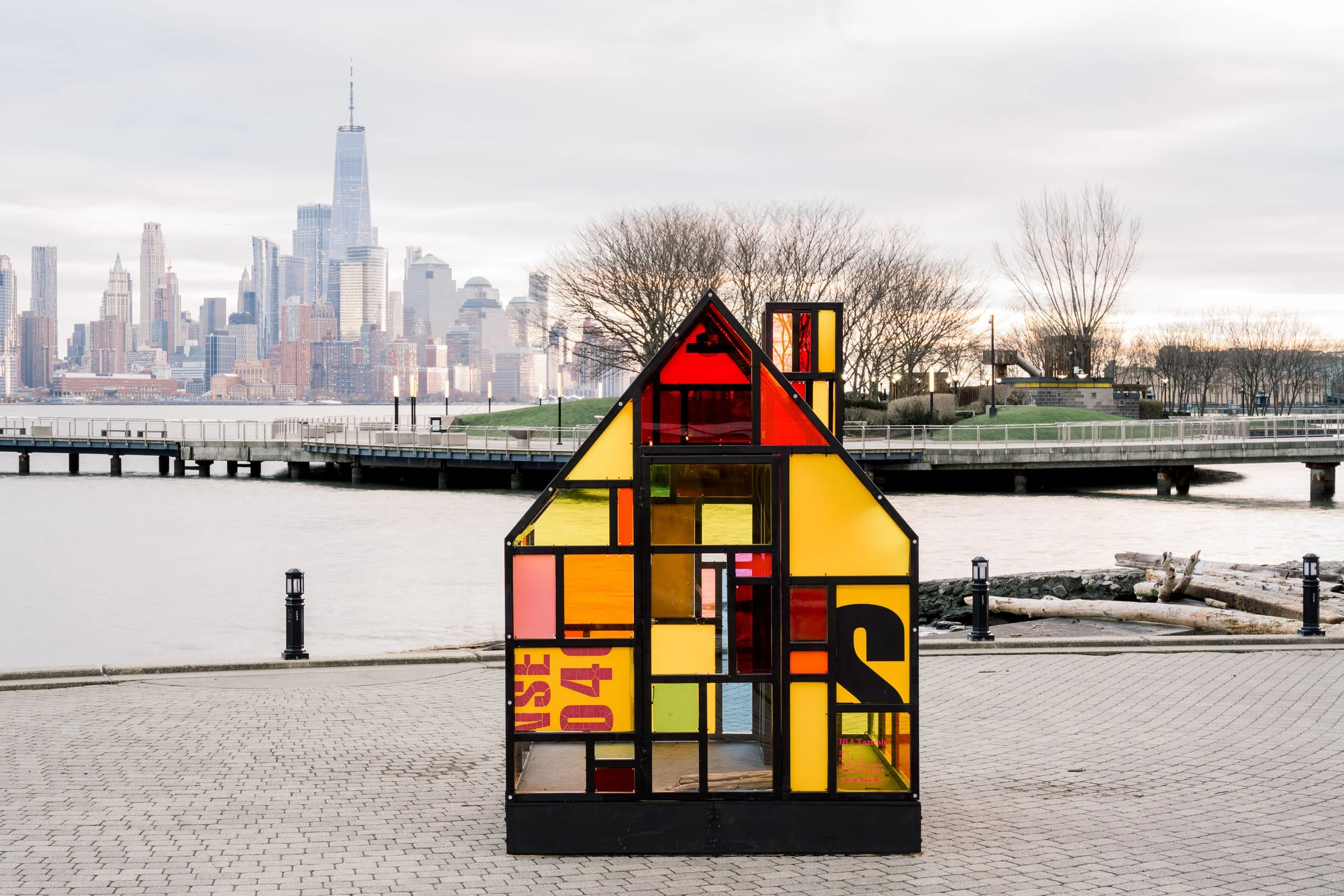 Hoboken Business Alliance x Tom Fruin interactive art installation in Hoboken, NJ