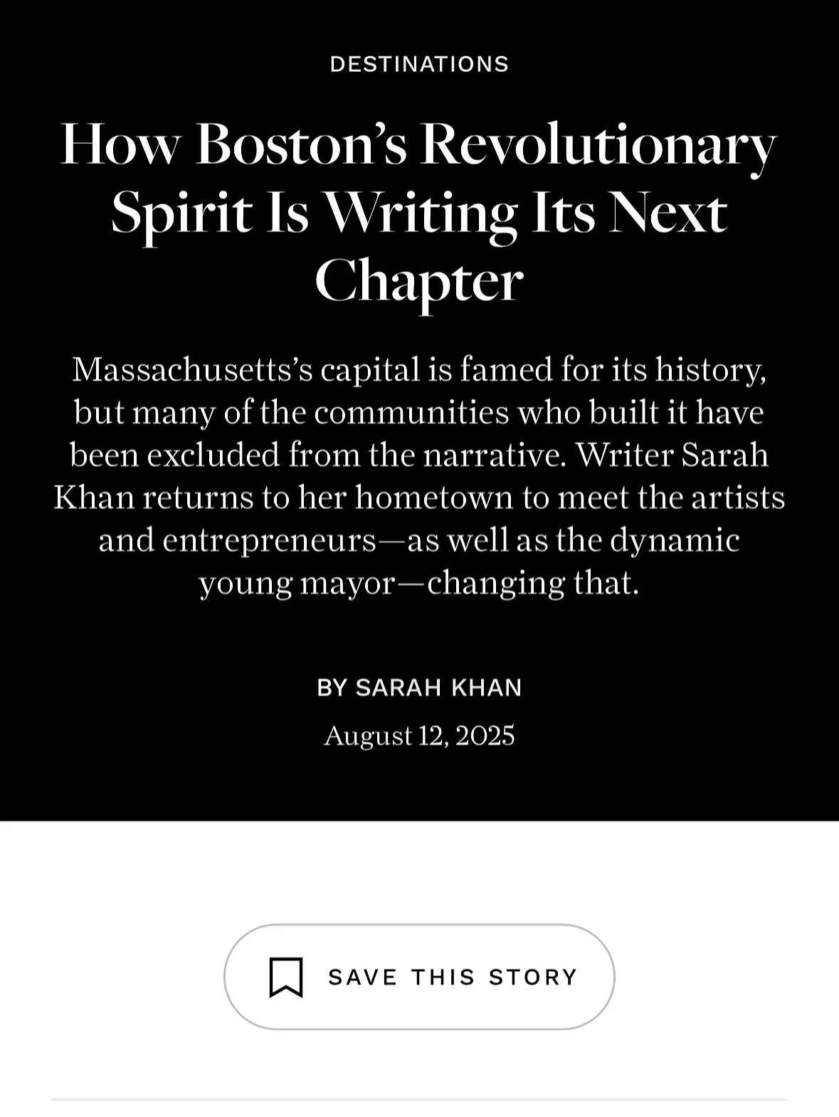 We opened Jadu, in part, to put our little stamp on this city we call home. And to reflect the Boston we see - curious, diverse, redefining itself on its own terms. 

We&rsquo;re honored to be featured in this Cond&eacute; Nast Traveler article recog