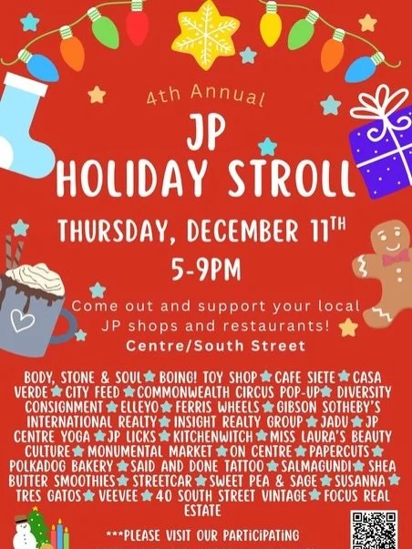 We love Centre Street&rsquo;s many wholesome community events, and the holiday stroll is no exception! Walking down Centre Street and stopping it at your fave local businesses? What&rsquo;s not to love?! 

We&rsquo;ll be a stop along the way along wi
