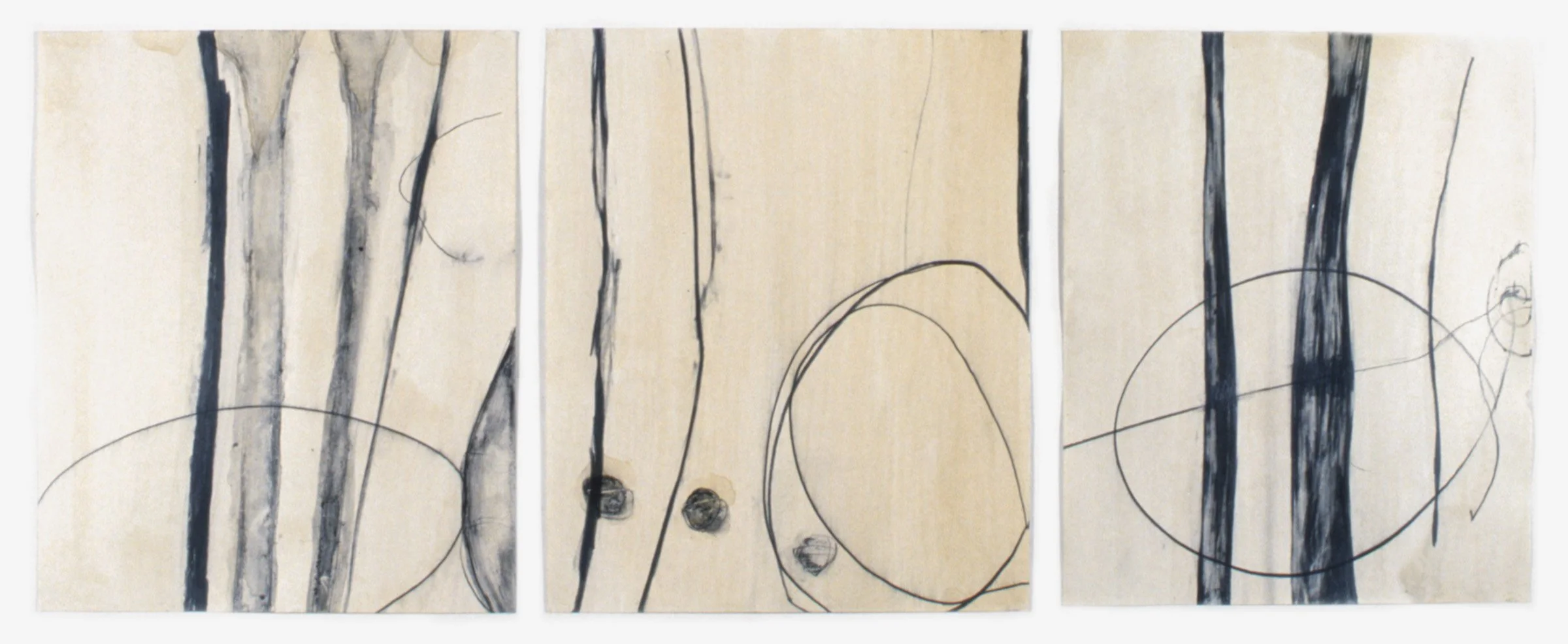 Teahouse Part 2, 1995. Graphite and shellac on Bristol, 17 x 42”.