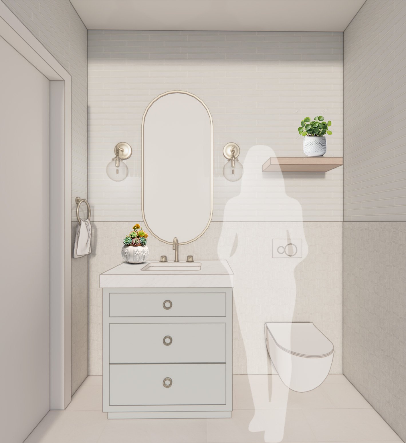 Burlingame Interior Designer Jennifer Stathopoulos Design_Powder Room Design.jpg