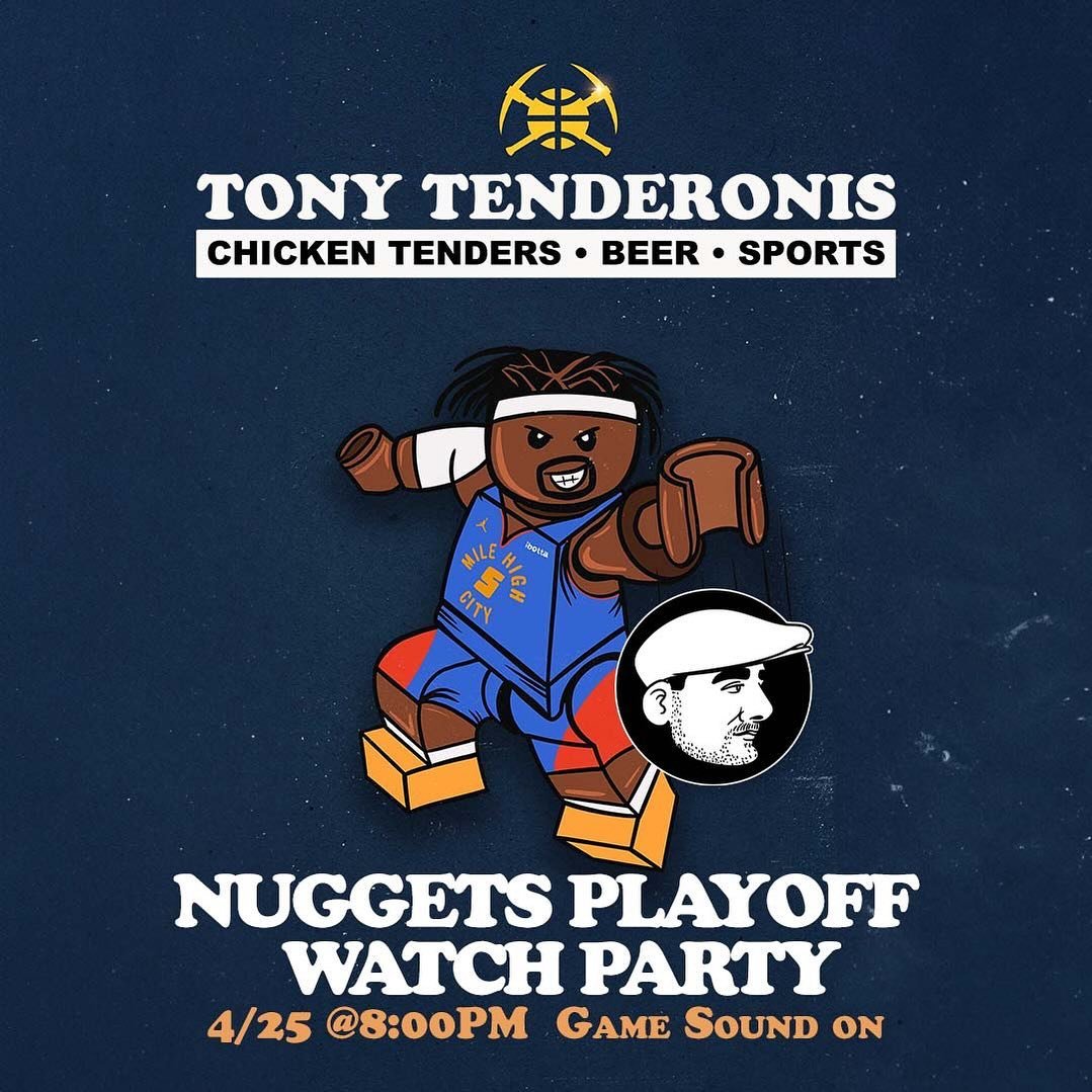 Lakers who? 🏀Expect Jokic &amp; Murray to serve up some jaw-dropping plays, while you dive into our EPIC chicken tenders and ice-cold brews. It&rsquo;s a slam dunk kind of night, fam! 🏀🍻🍗 ##TenderoniTime #nuggetsnation #tonytenderoni #denvernugge