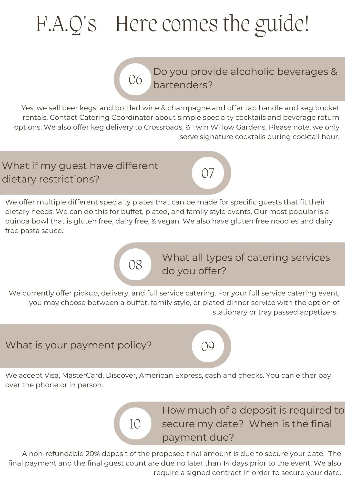 FAQ's