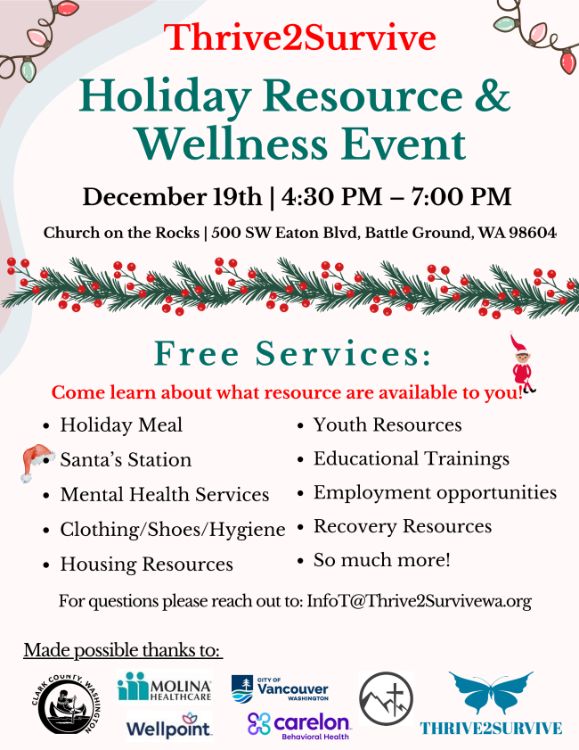Holiday Resource and Wellness Event