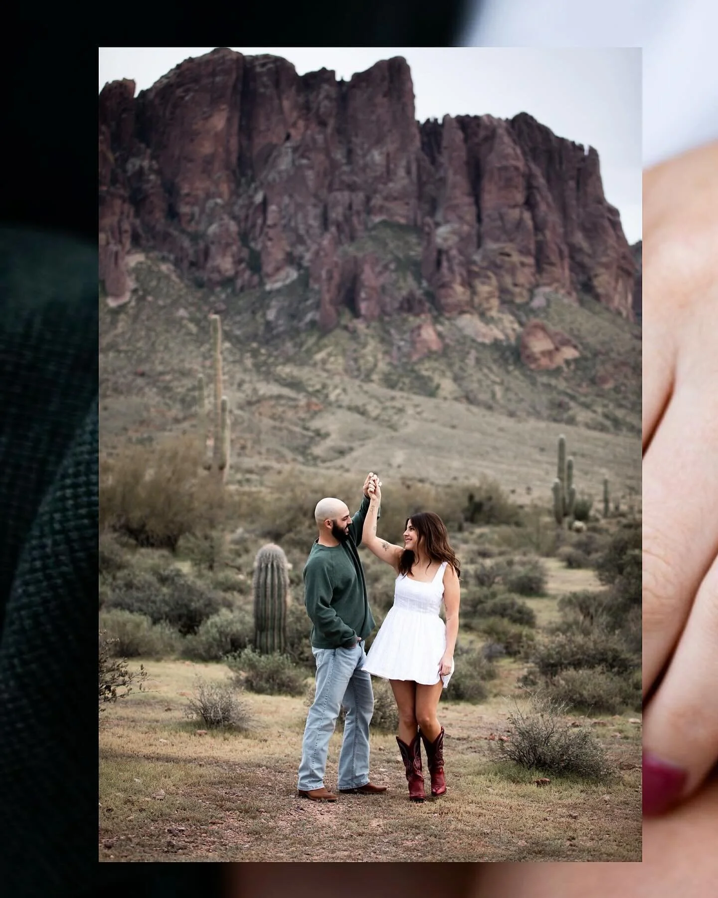 Absolutely loved photographing this sweet couple over spring break @lostdutchmanstatepark, and can&rsquo;t wait for their October wedding in Prescott 🤍 Exploring and adventuring around beautiful Arizona locations with joyful couples is one of my fav