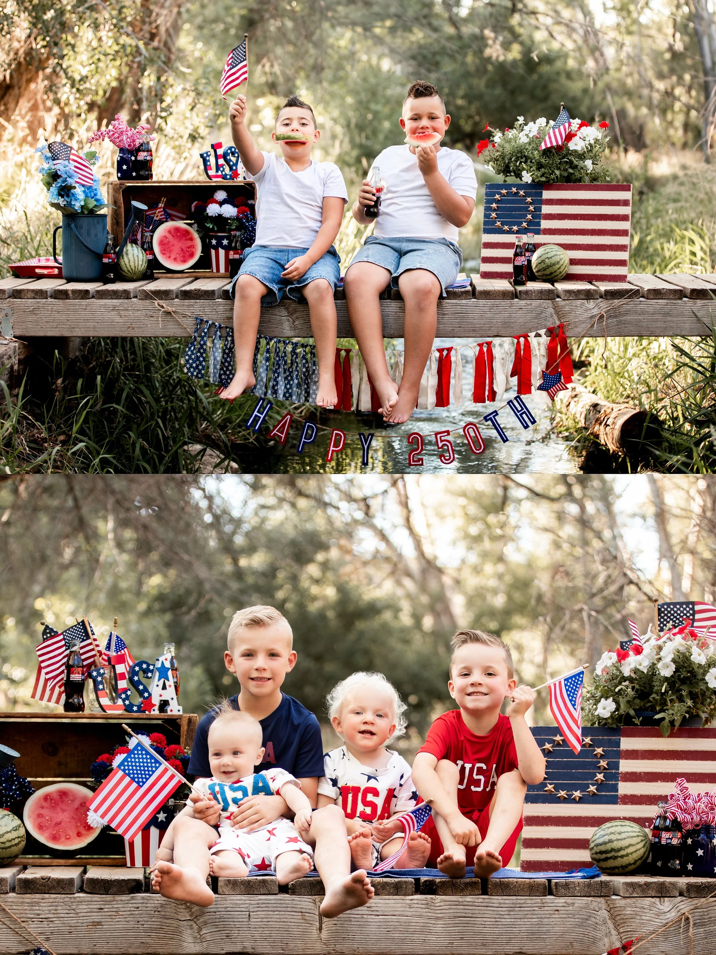 So many great July 4th minis to still feature&hellip; and these cousins sure understood the assignment! 🤩🇺🇸 Cute outfits, Stars and Stripes buzzed into the fade, messy cuteness, and even the shirts came off ❤️🤍💙 

Fall sessions are launching soo