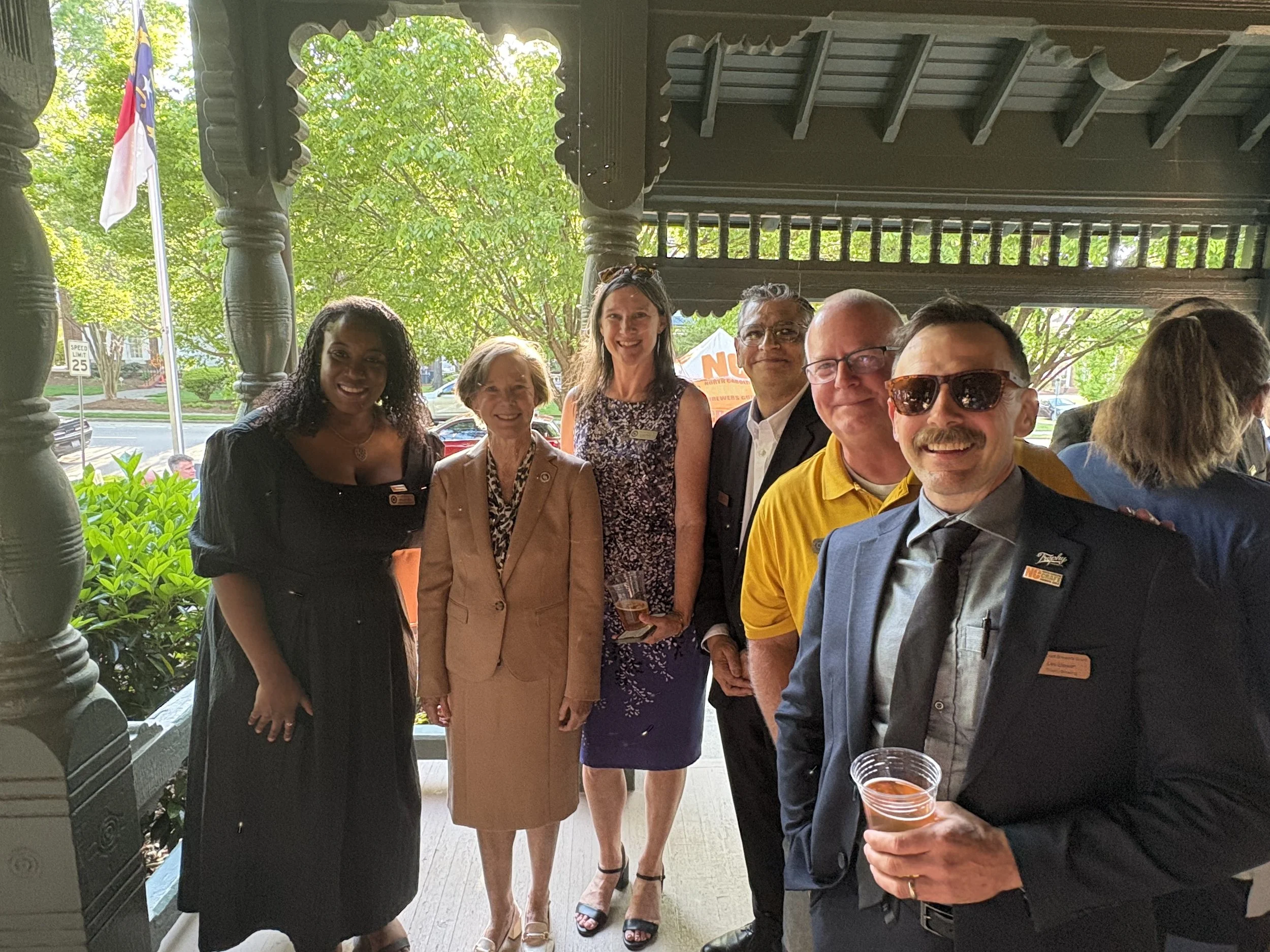 our team at the Hawkins-Hartness House, outside