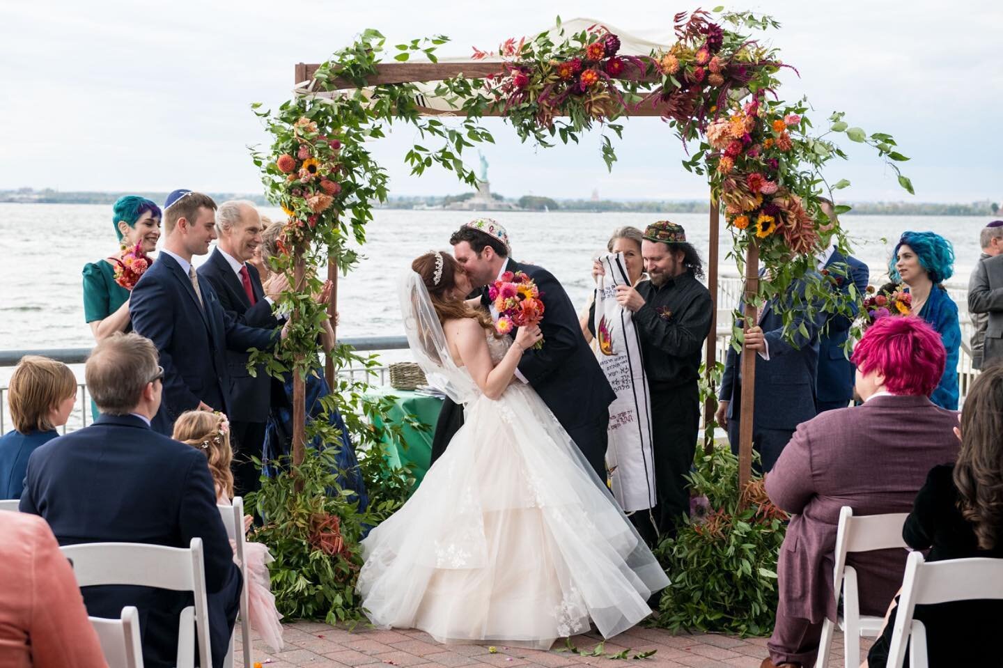 Thank you to @davidperlmanphotography for capturing our gorgeous wedding ceremony so beautifully! And thanks to @bwpfloral for the stunning chuppah. And thanks to @ytmdrr for marrying me. 🥰

#chuppah #brooklynwedding #igotmarried #mazeltov