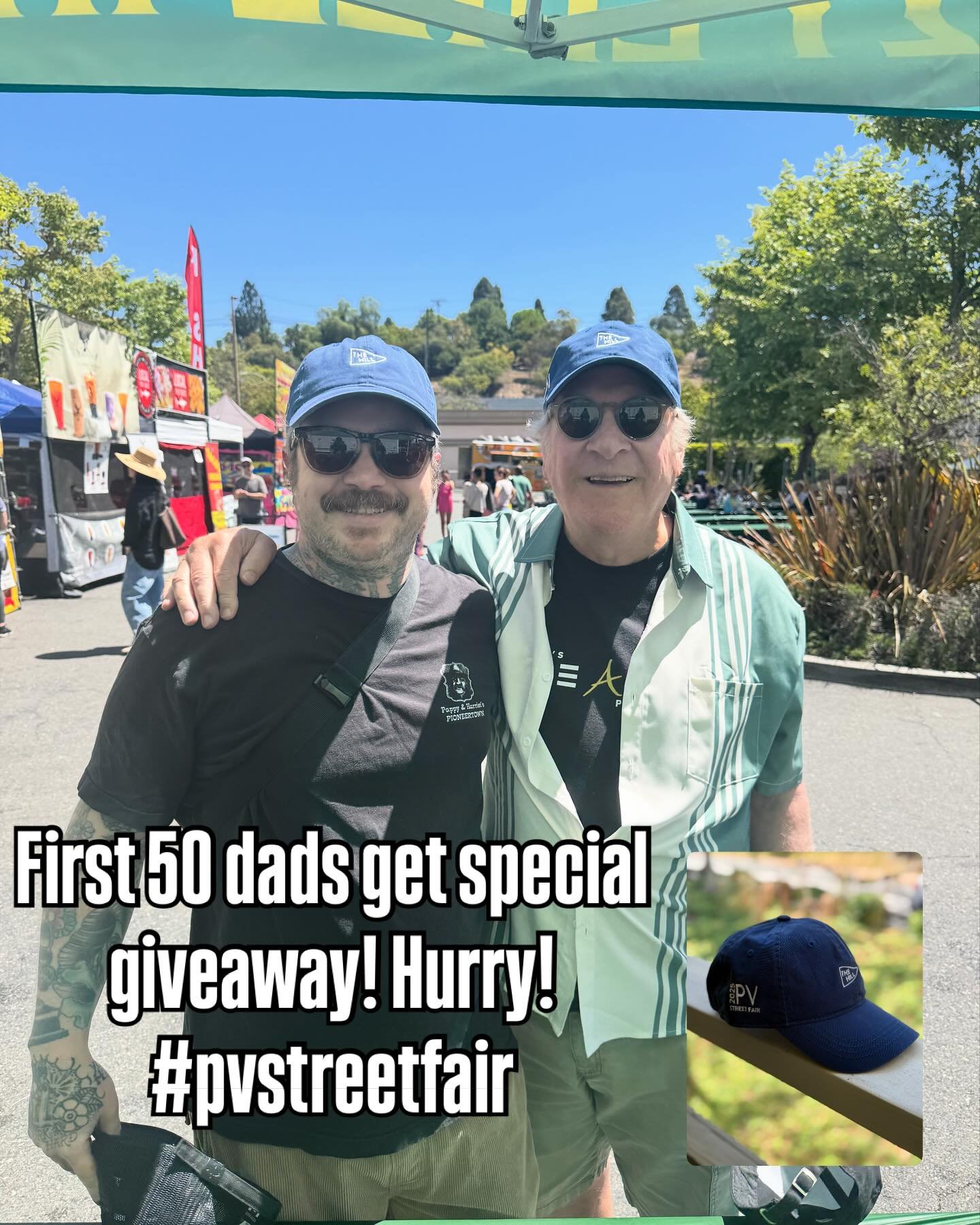 @milesfoxworthy gets the first dad's hat giveaway! Thanks @thehillcoastalco for the hat sponsorship!! Check their booth for more PV gear... hats, tshirts and more for sale! Hat giveaway at PVP chamber booth!
#pvstreetfair #carnival #giveaway #fathers