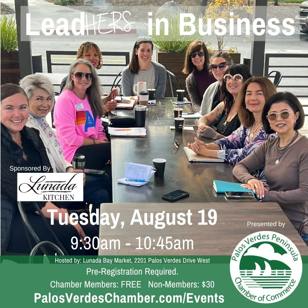 Hey Ladies... it's time for LeadHERS!
Back to school so time to get back to your business! Fall is the time to reset and we've got the women to connect with!
Tuesday, Aug 19
9:30am at Lunada Kitchen
Register now: https://loom.ly/cAqzUSo