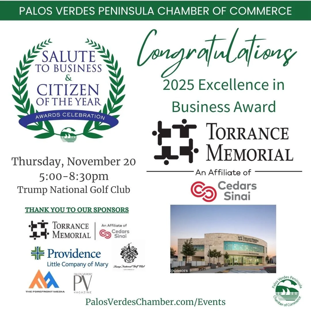 Excellence in Business 🌟
Congratulations to Torrance Memorial Medical Center, an honoree for Excellence in Business! Their commitment to care, innovation, and community partnership inspires us all.

Come celebrate at... Salute to Business &amp; Citi