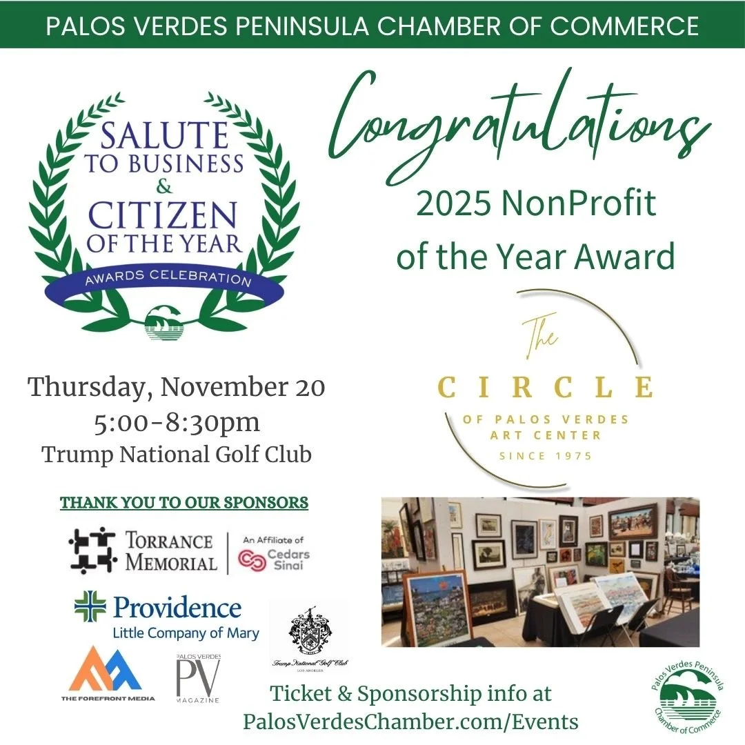Celebrating the Arts ~ The Circle &ndash; PV Art Center, honored as Nonprofit of the Year! 
Thank you for enriching our community through creativity and collaboration. 🎨

Salute to Business &amp; Citizen of the Year
Thursday, November 20th
Trump Nat