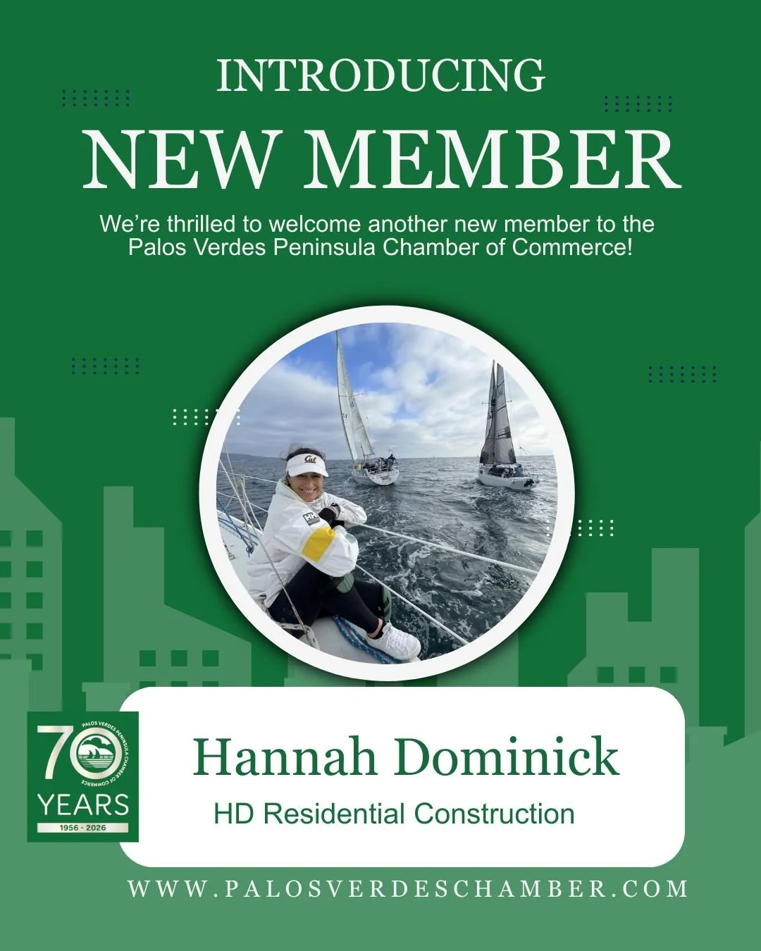 WELCOME NEW MEMBER -  Hanna Dominick! Hanna shared with the us that HD Residential Construction is a residential General Contractor, specializing in custom home building, including new construction, remodels, additions, and ADUs. With over 15 years o