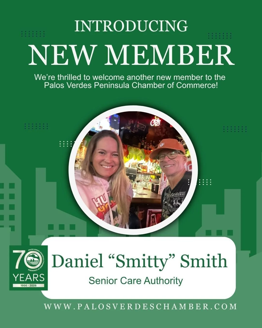 NEW MEMBER ALERT! Please join us in welcoming new member Danny &ldquo;Smitty&rdquo; Smith of Senior Care Authority to the Palos Verdes Peninsula Chamber of Commerce!

Smitty helps families navigate one of life&rsquo;s more complex decisions&mdash;fin