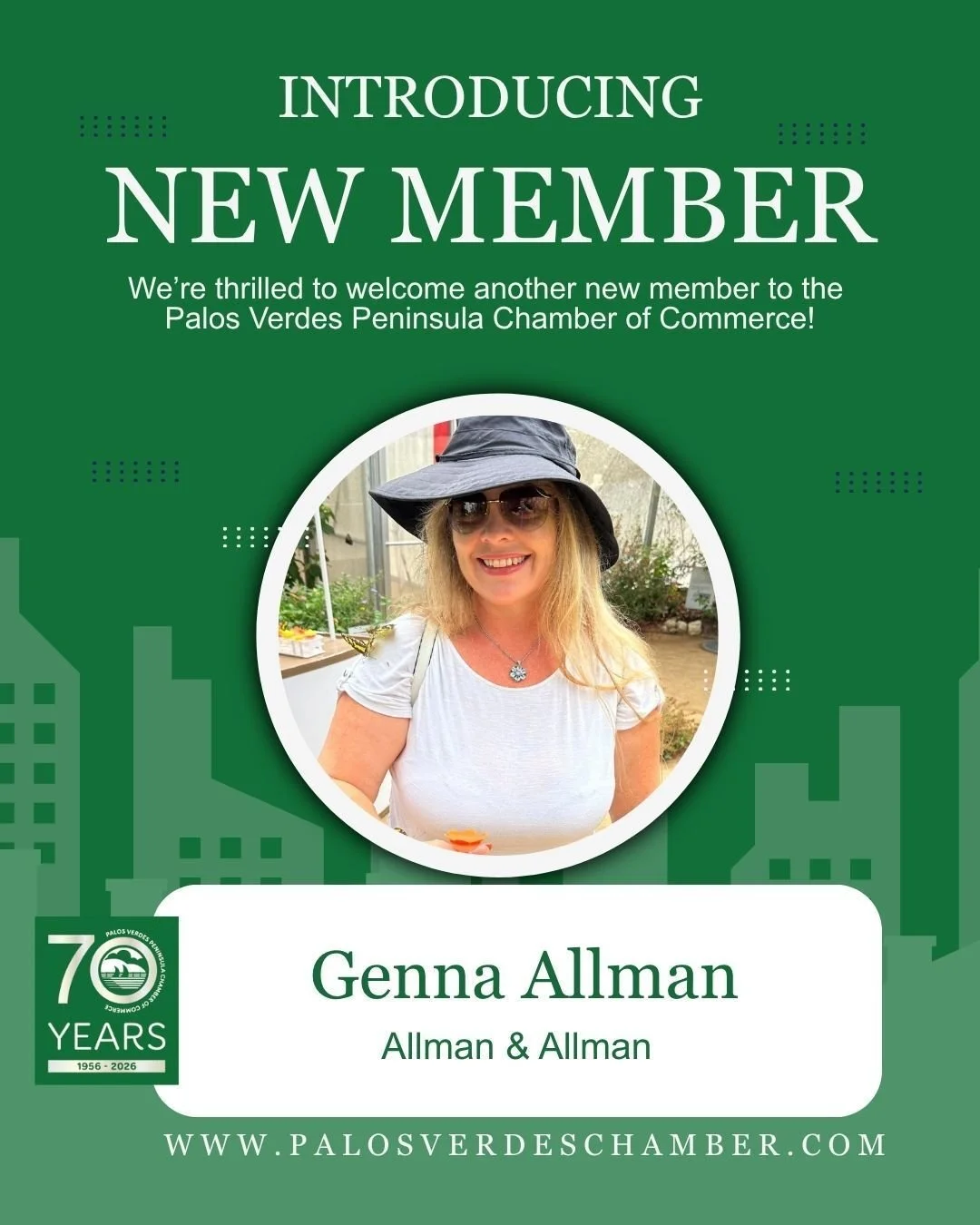 NEW MEMBER ALERT! Please join us in welcoming new Palos Verdes Peninsula Chamber of Commerce member Genna Allman of Allman &amp; Allman!

Allman &amp; Allman is a tax advisory and business management firm specializing in tax strategy and compliance f