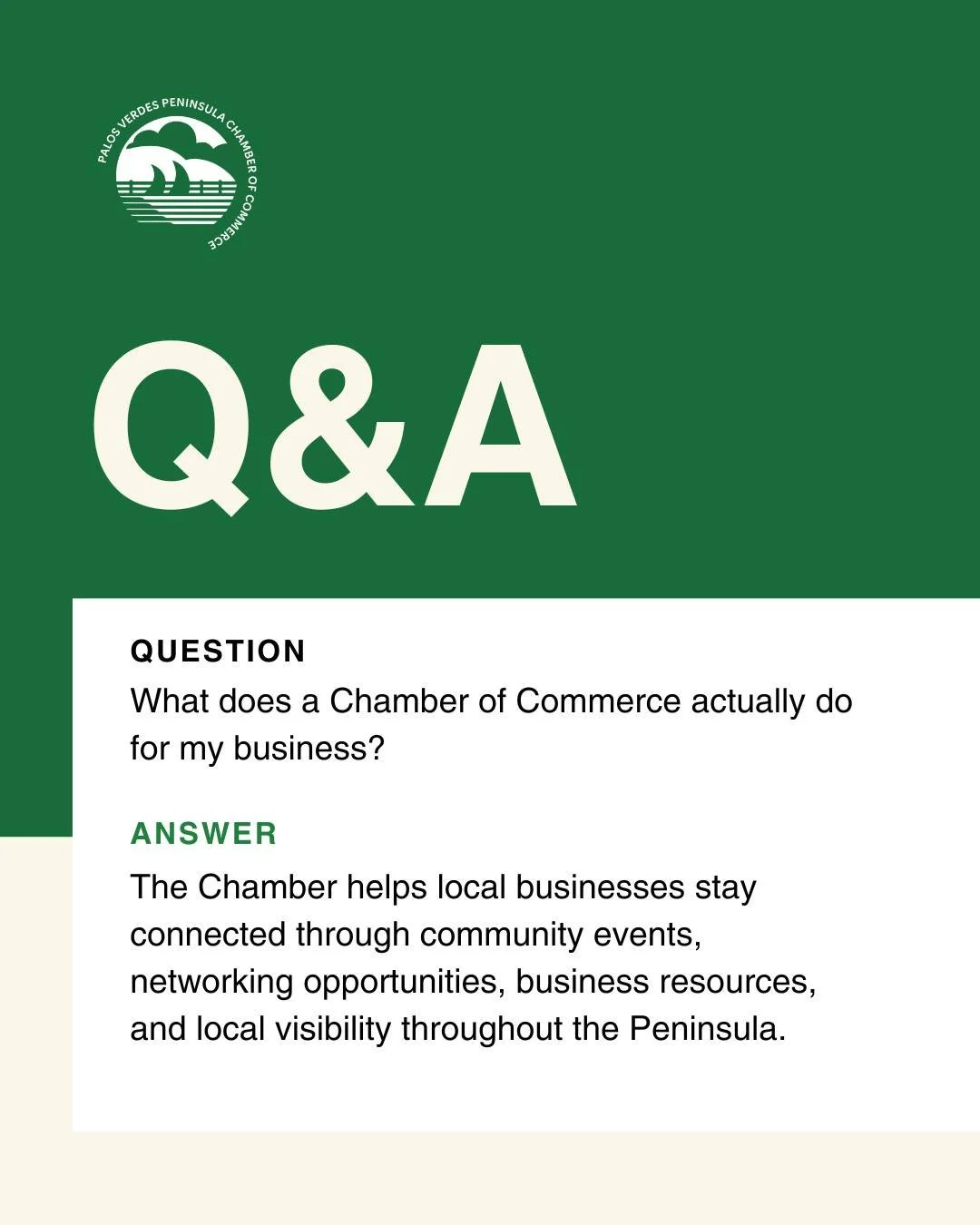 We hear this question often, especially from newer business owners or professionals who are exploring ways to become more involved locally.

At its core, the Chamber is about connection.

It&rsquo;s a place where local businesses, community leaders, 
