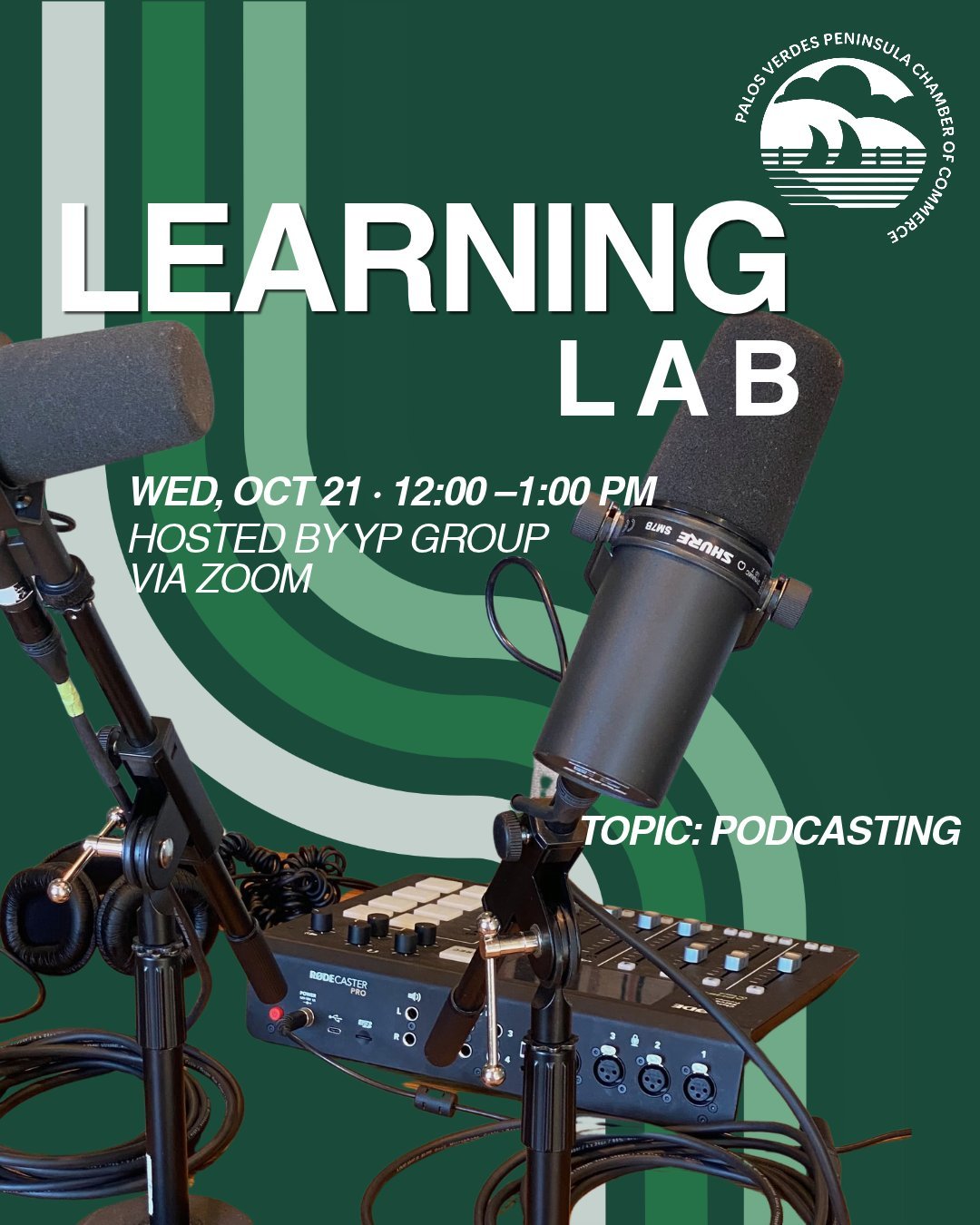 Time to grow your professional toolbox. 🎙️ Join us for this quarter's Learning Lab - a chance to meet fellow Chamber members who are young in business (and in age), while building real skills you can use right away.

This quarter's topic: Podcasting