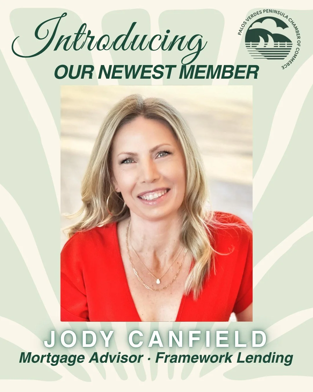 Please join us in welcoming Jody Canfield of Framework Lending to the Chamber! 🎉

With more than 25 years of experience in the mortgage industry, Jody helps clients make smarter home financing decisions, whether they&rsquo;re buying their first home