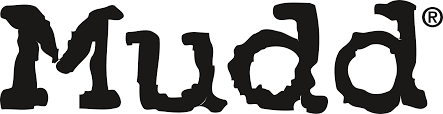 Muda logo in black stylized text
