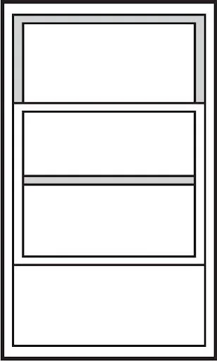 Illustration of a window with multiple panes and divided sections.