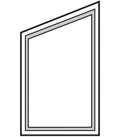 A simple illustration of a slightly tilted picture frame with black and gray borders.