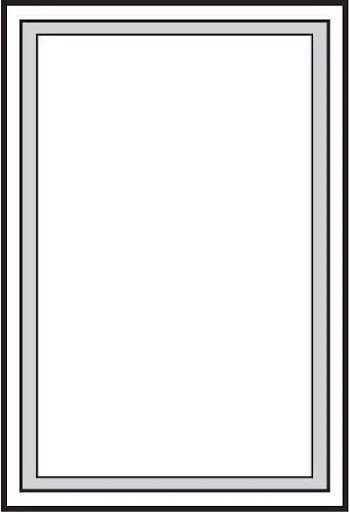 A blank white poster frame with black borders.