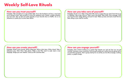 WEEKLY SELF-LOVE RITUALS POSTER