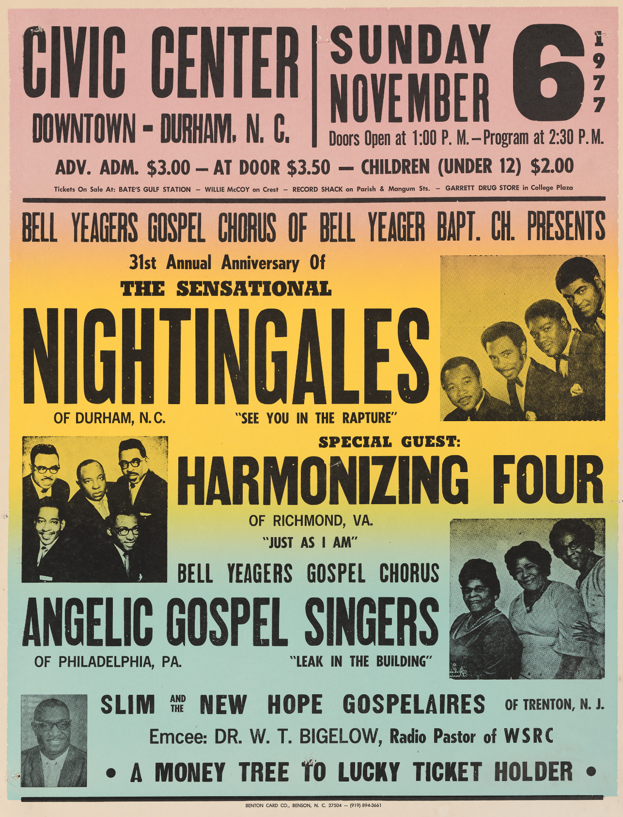 1977 Gospel concert poster.
Image Credit: Black Gospel Archive